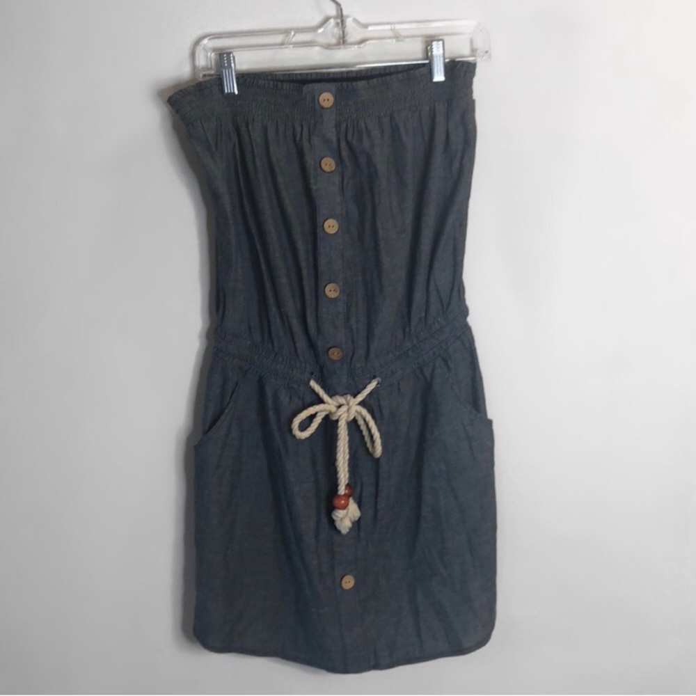 Sleeveless Blue Derek Heart cotton tied dress!